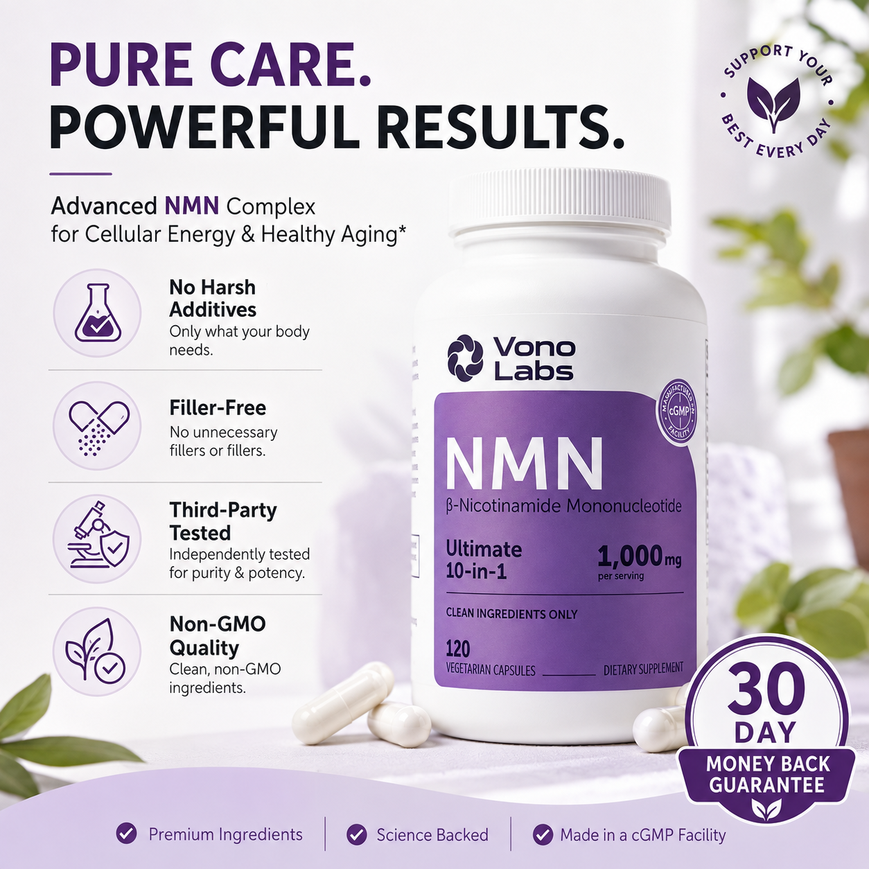 NMN 10-1 Complex 1,000mg Per Serving