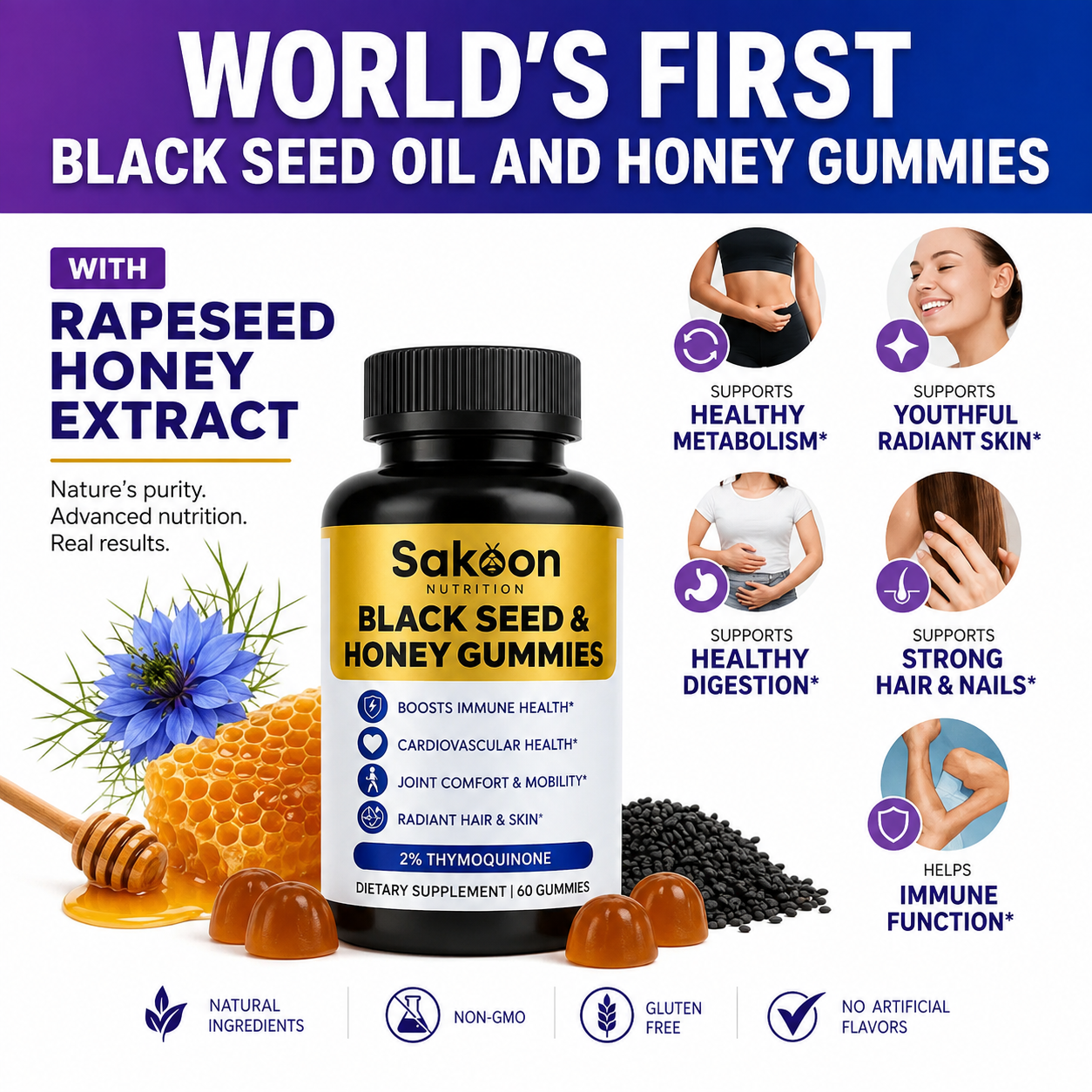 Black Seed Oil & Honey Gummies