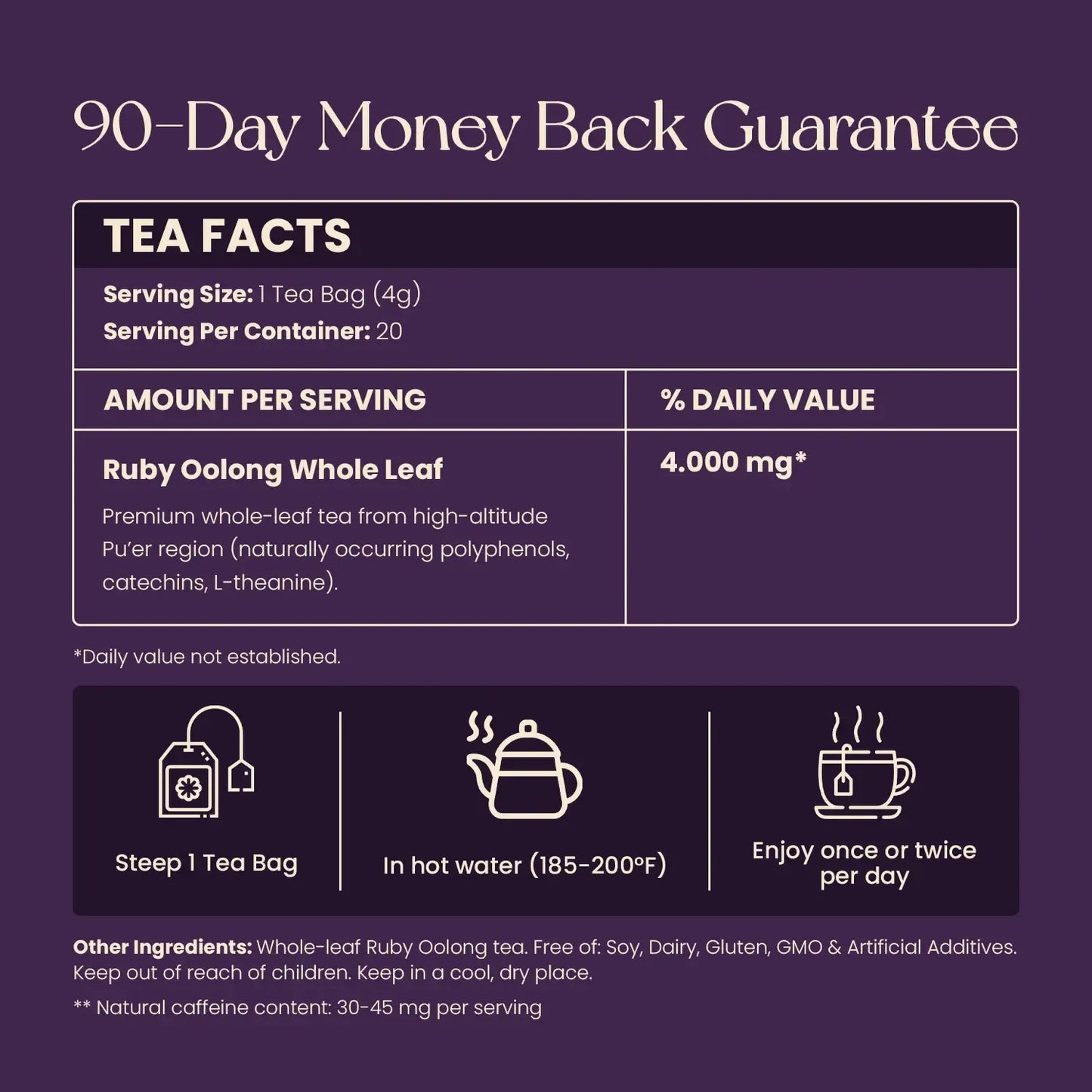 Organic Honey Scented Tea Bag